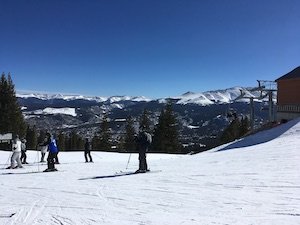 The summit of the ski resort 